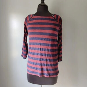 J. Crew Factory Striped Shirt with Zippers